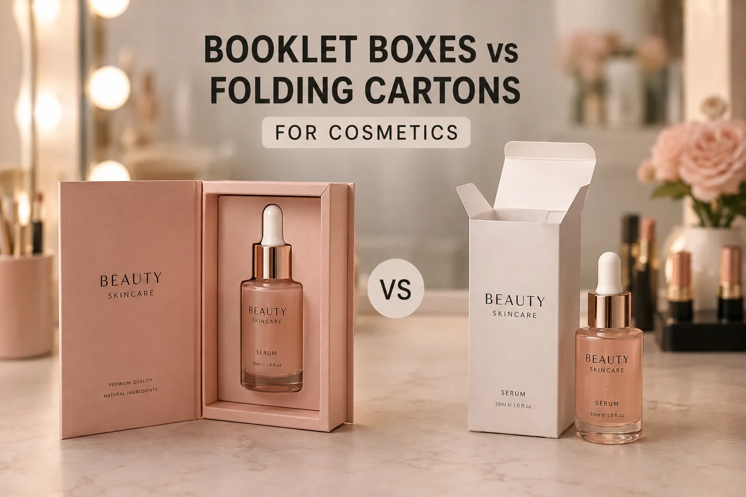 Booklet Boxes vs Folding Cartons for Cosmetics 