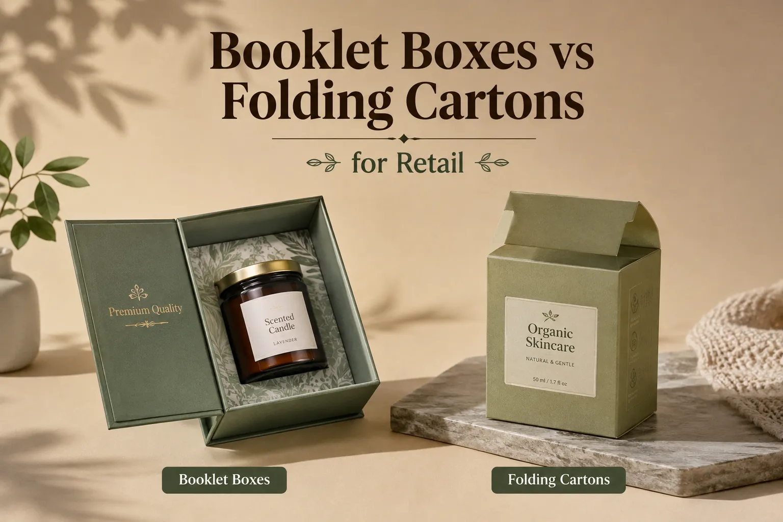 Booklet Boxes vs Folding Cartons for Retail 