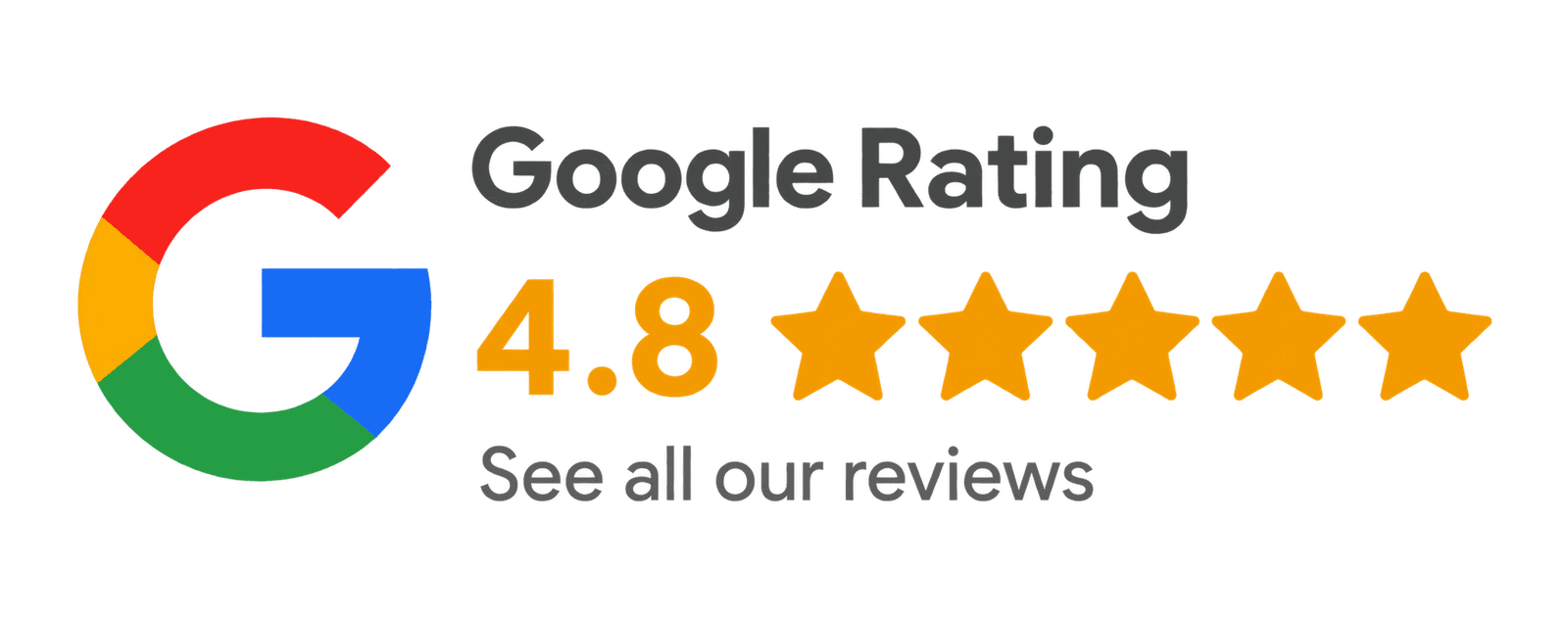 Google reviews rating 4.8